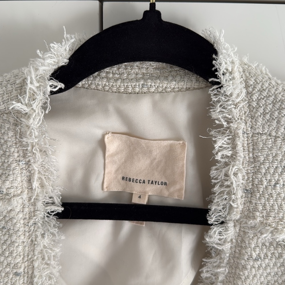 Rebecca Taylor Cream Tweed Jacket - Picture 2 of 6